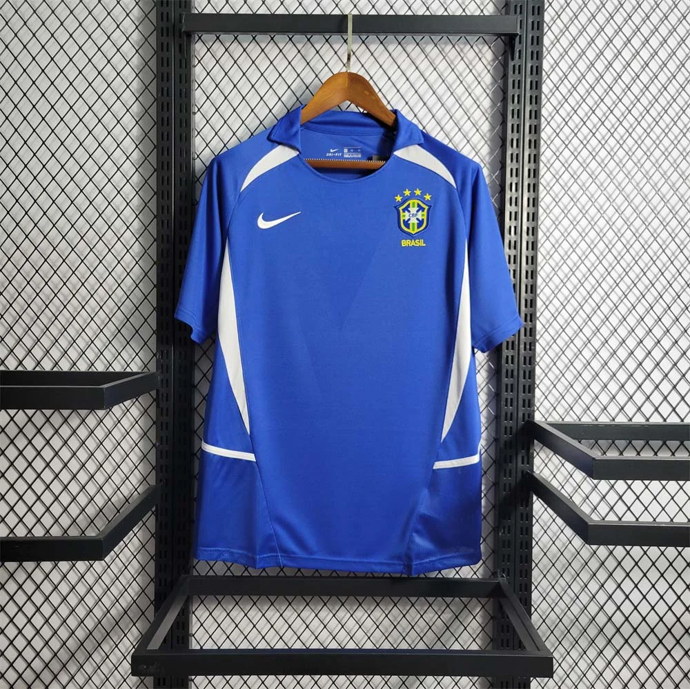 2002 Retro Brazil Away Soccer Jersey