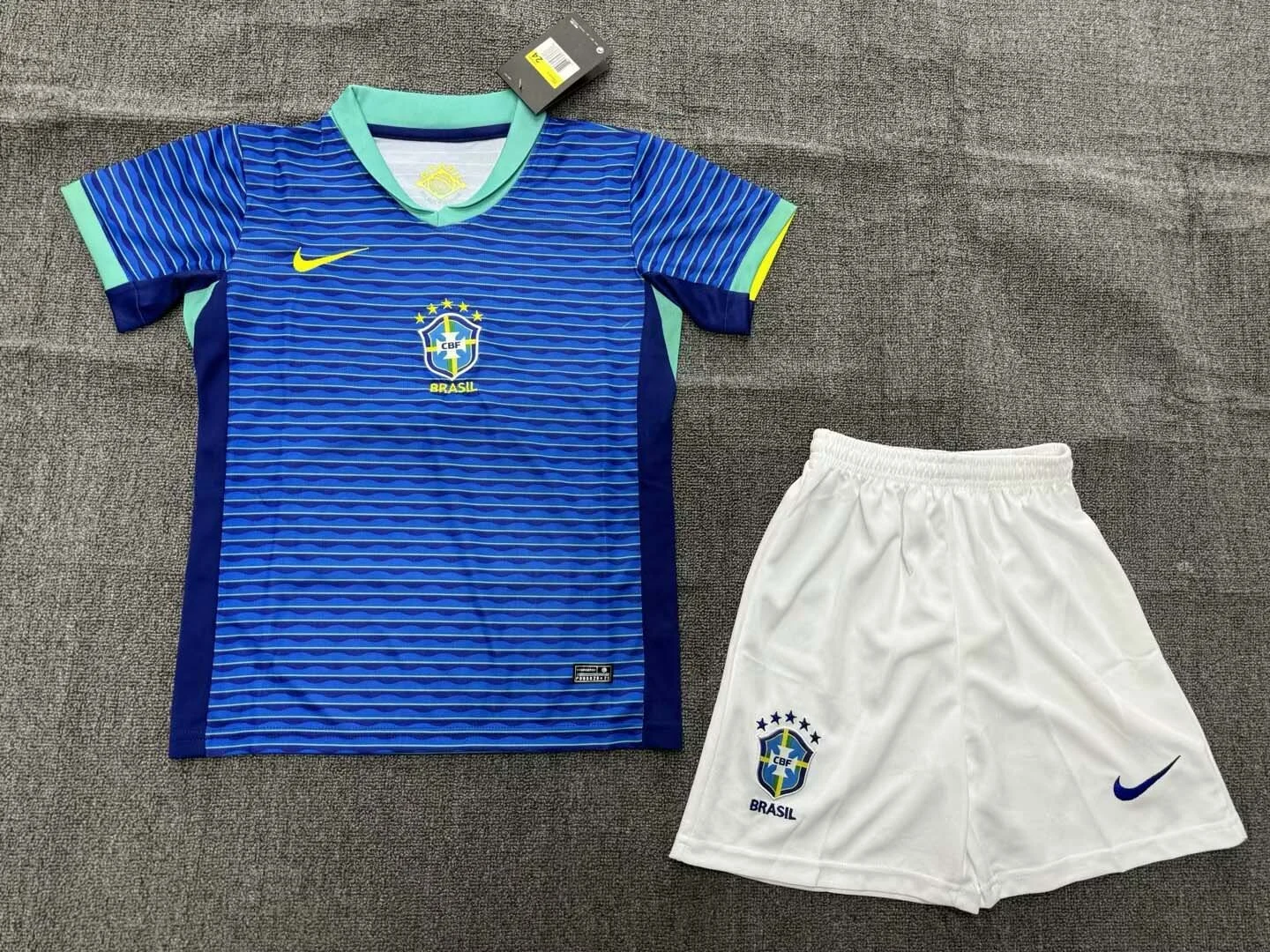 2024 Brazil Away Football Shirt  Kids Size