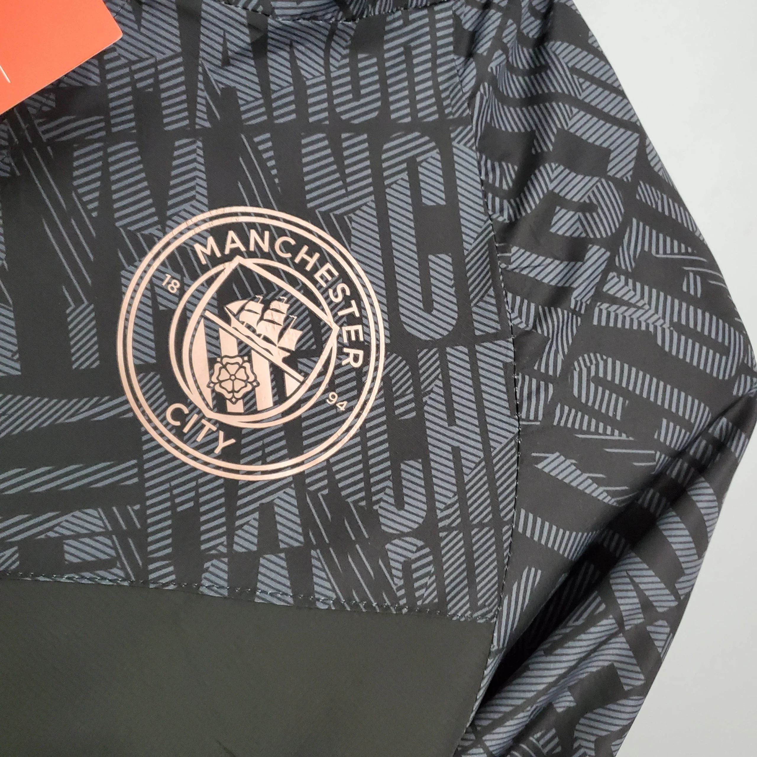 2021/2022 Manchester City Jersey Windbreaker Black - 图片 5