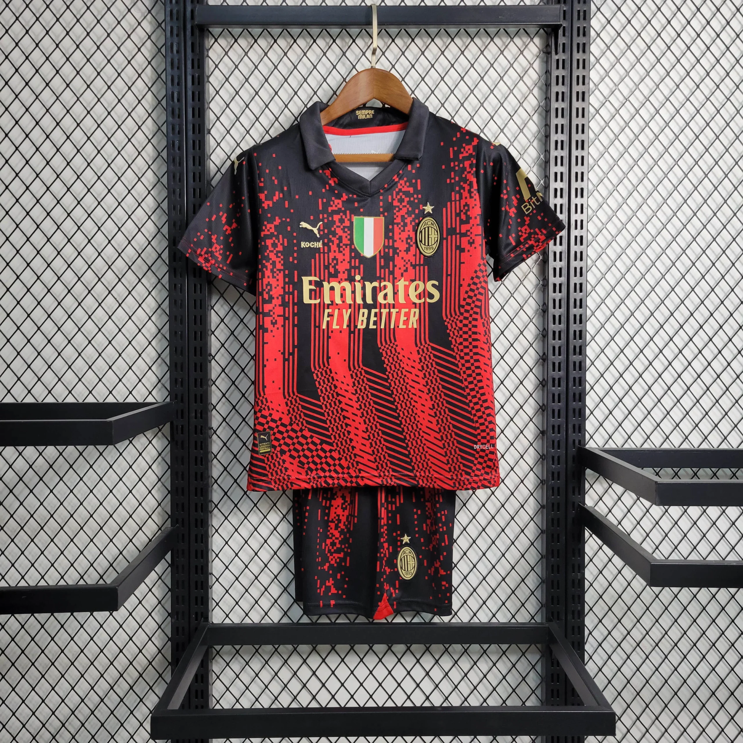 2022/2023 AC Milan Fourth Away Soccer Jersey Kids Size