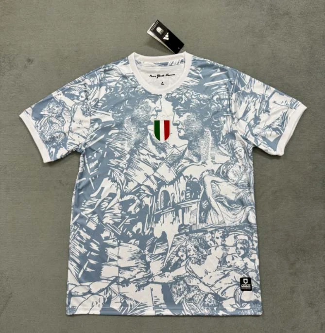 2025 Italy Training Wear Grey Football Shirt