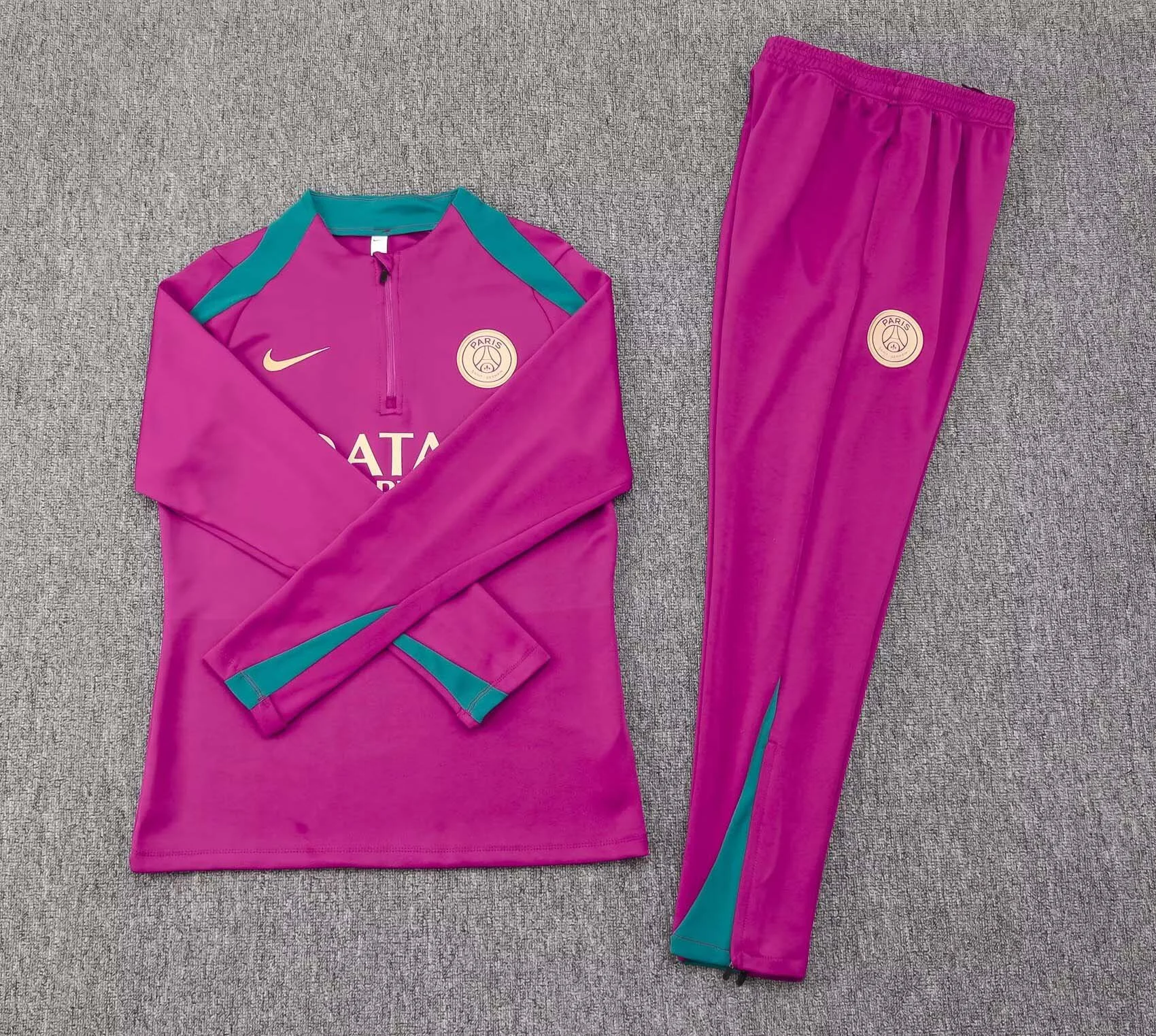 2024/2025 Psg Paris Saint-Germain Half-Pull Training Suit Rose Set - 图片 3