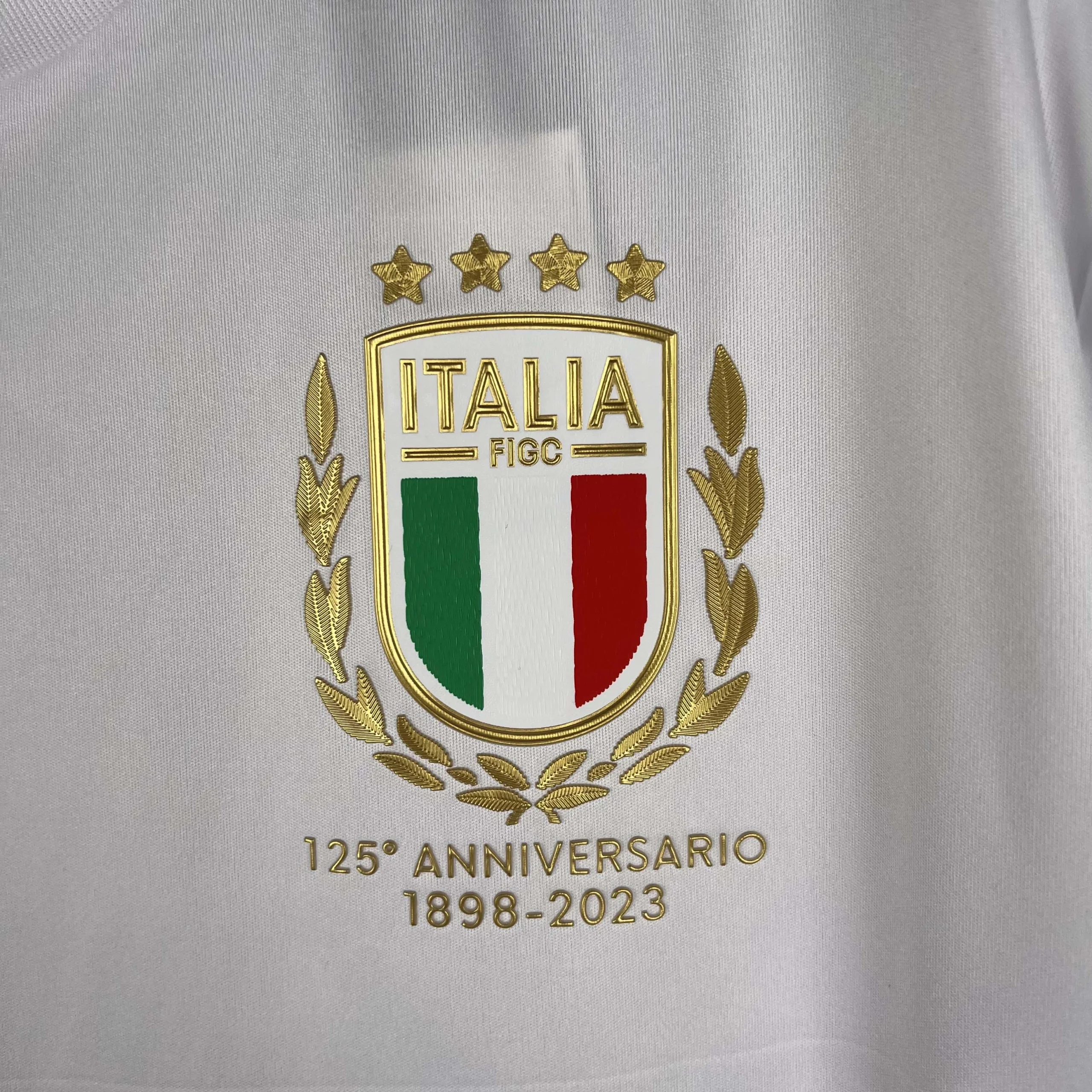2023 Italy 125th Anniversary White Soccer Shirt - 图片 13