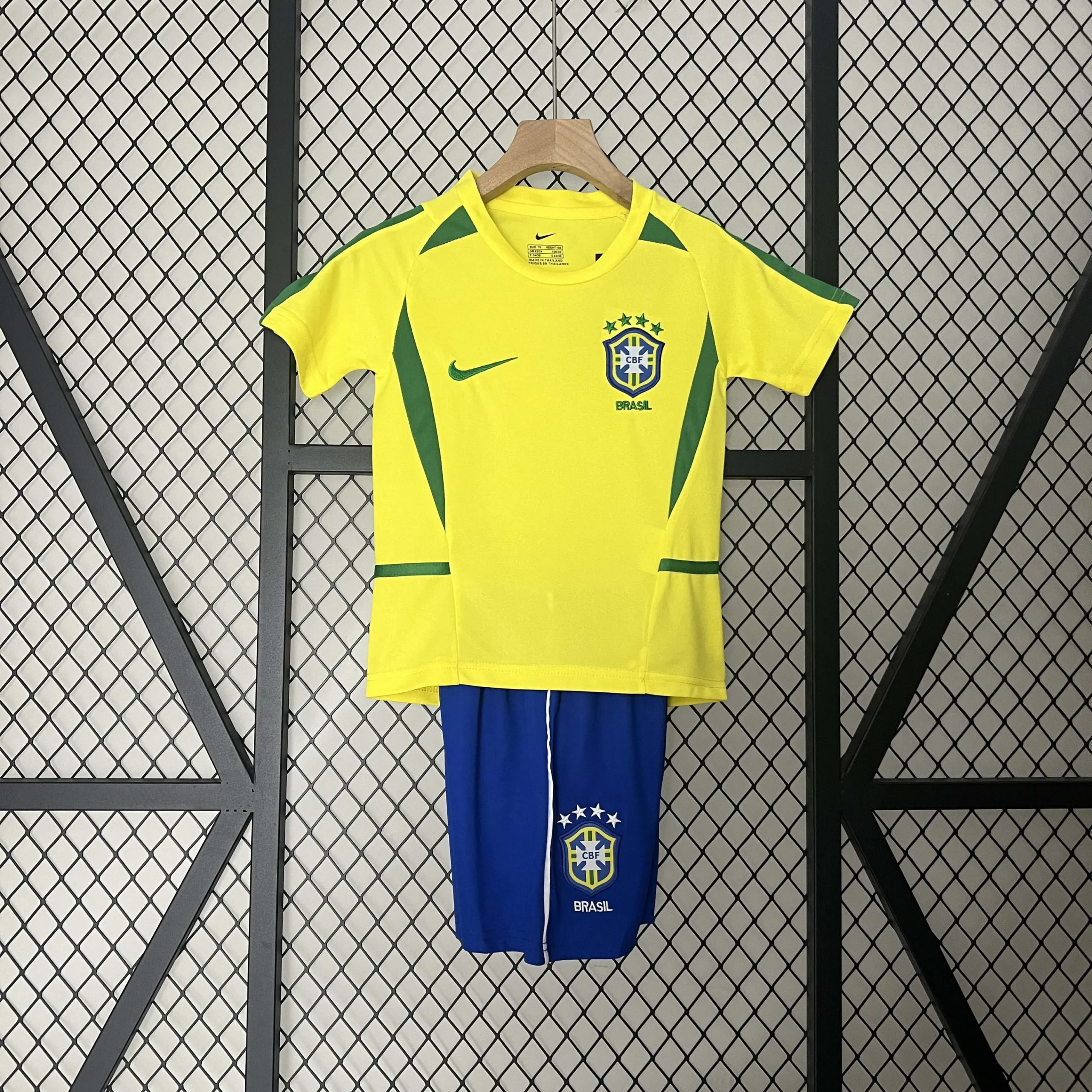 2002 Retro Brazil Home Football Shirt  Kids Size