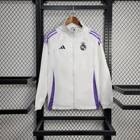 2025/2026 Real Madrid Jacket White Windbreaker