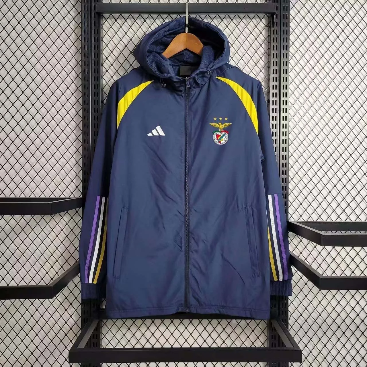 2023 Benfica Windbreaker Navy blue Soccer Jersey