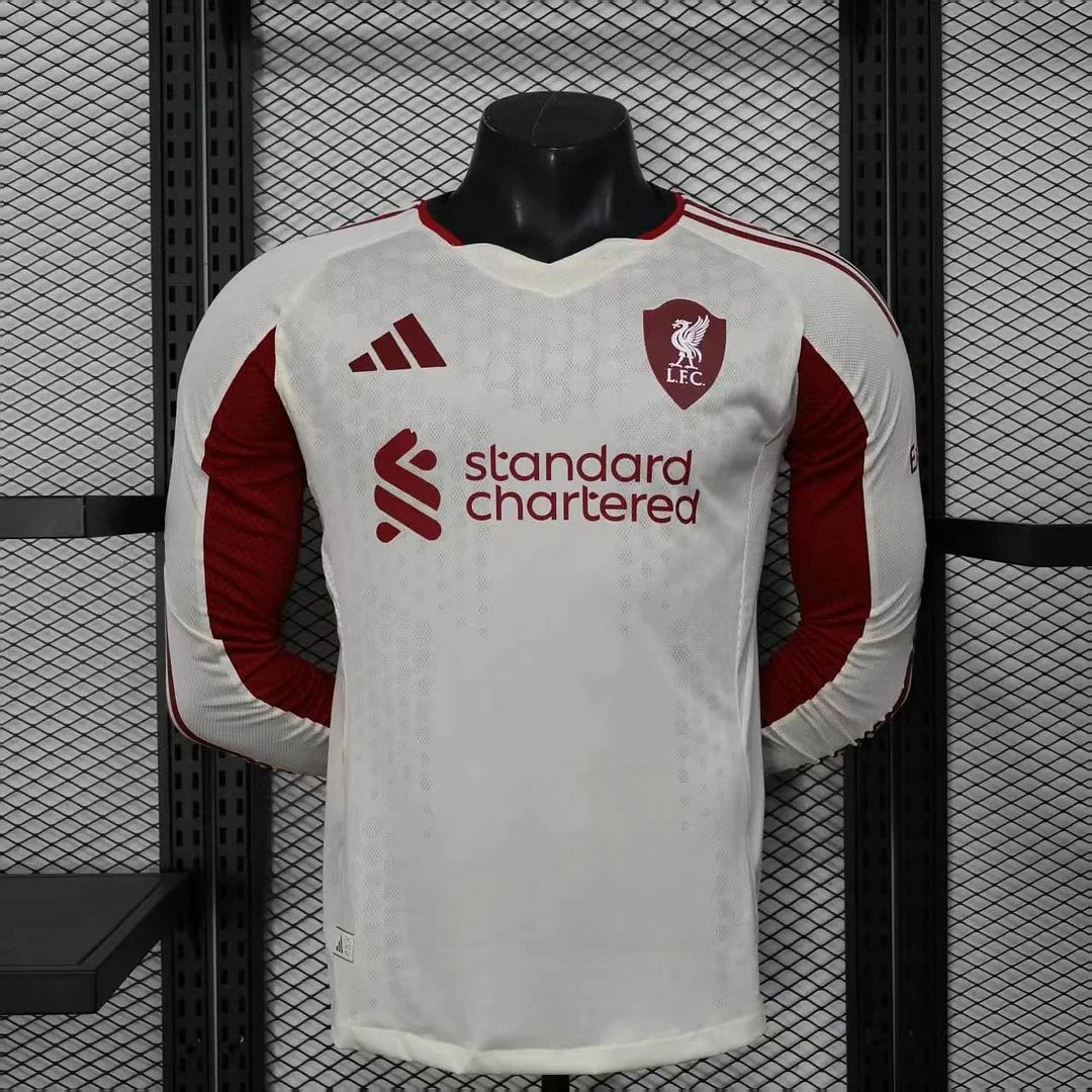 2025/2026 Player Version Long Sleeve Liverpool Away Football Shirt