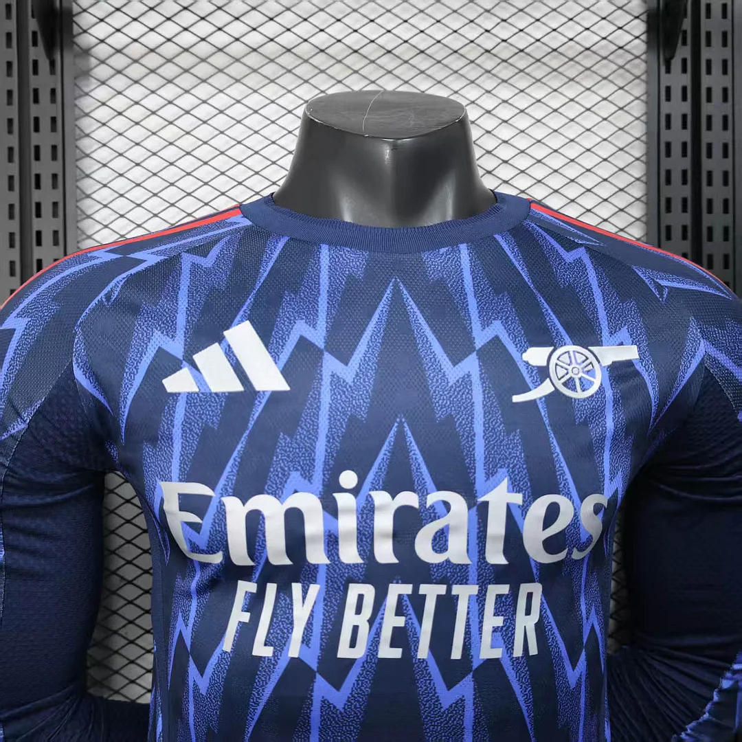 2025-2026 Long Sleeve Players Version Arsenal FC Away Football Shirt - 图片 3