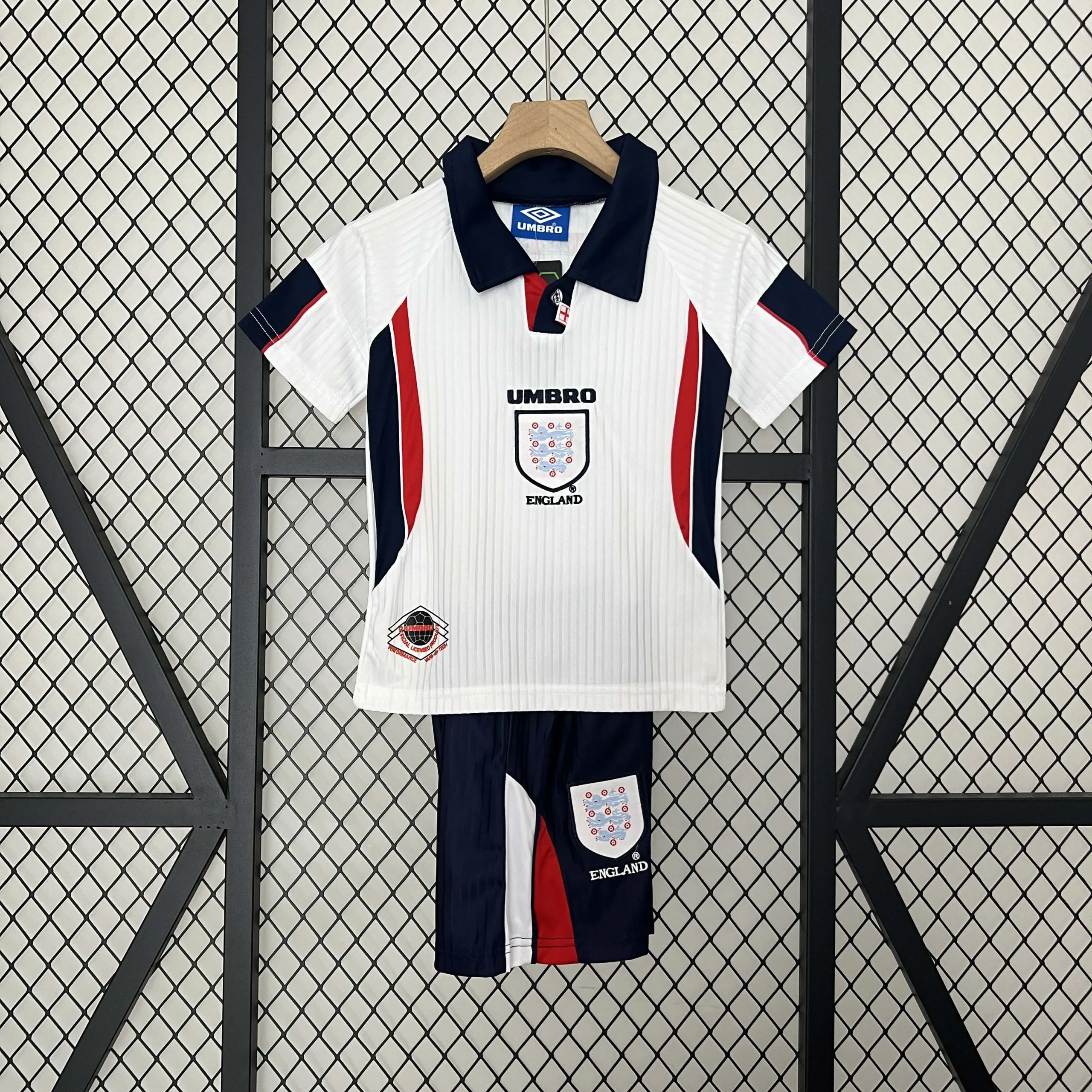 1998 Retro England Home Football Shirt  Kids Size