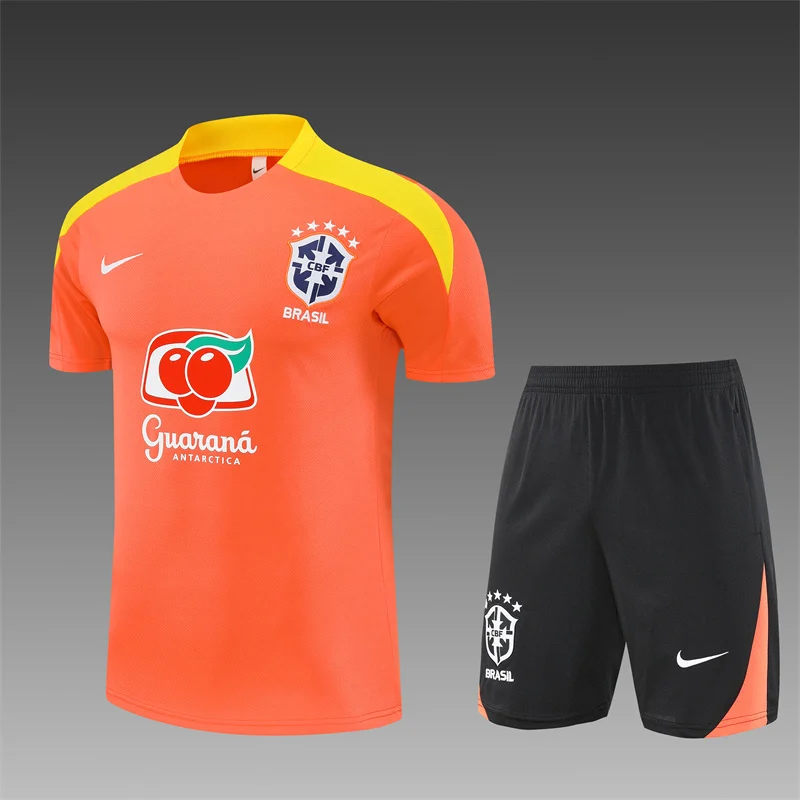 2026 Brazil training orange football jersey  suit