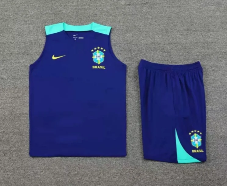2025 Brazil training blue football jersey  suit