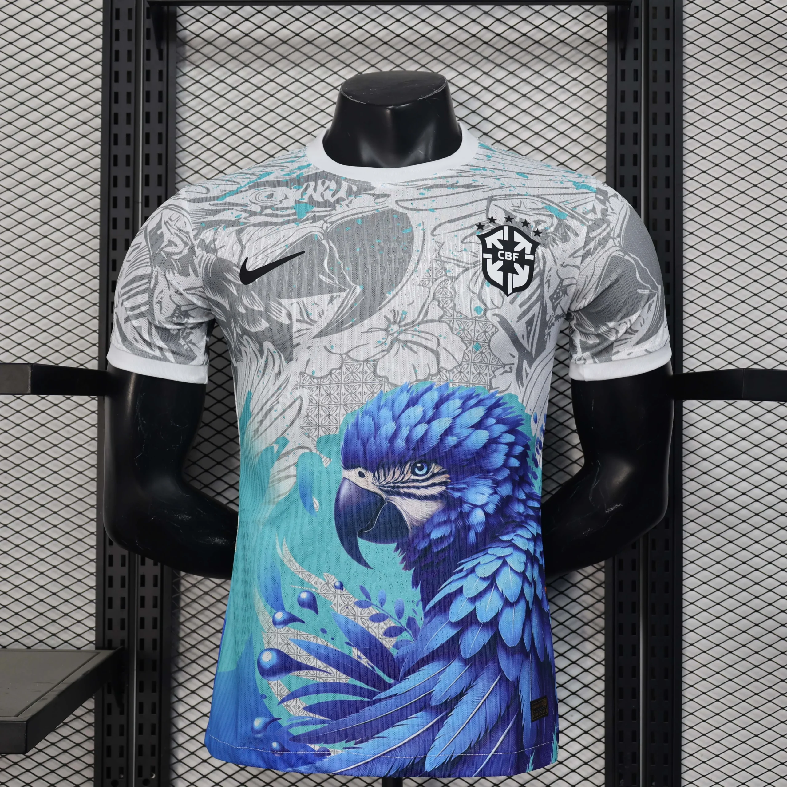 2025 Player Version  Brazil Special Edition White and Blue Football Shirt