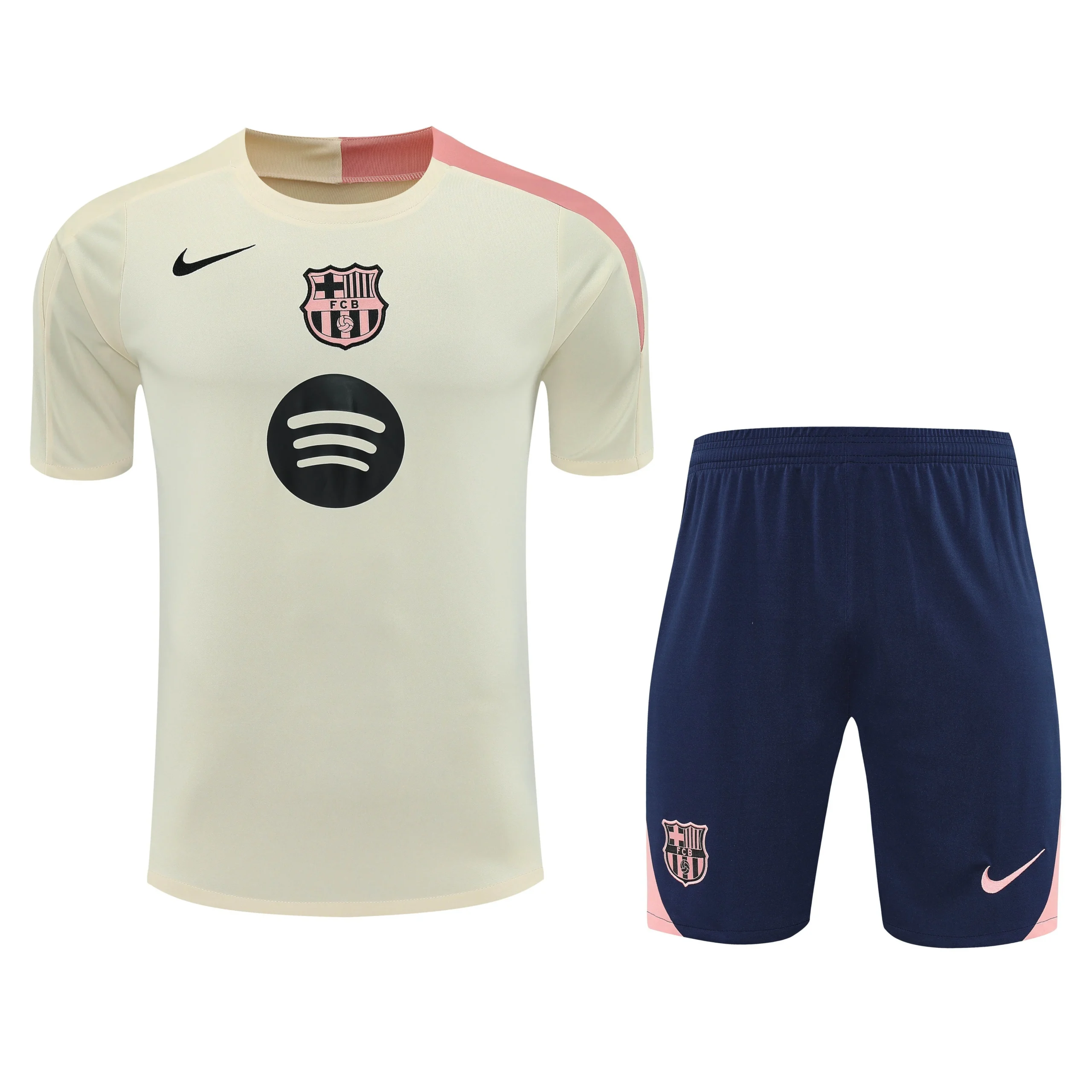 2025/2026 Barcelona Training Wear Set Beige Football Shirt