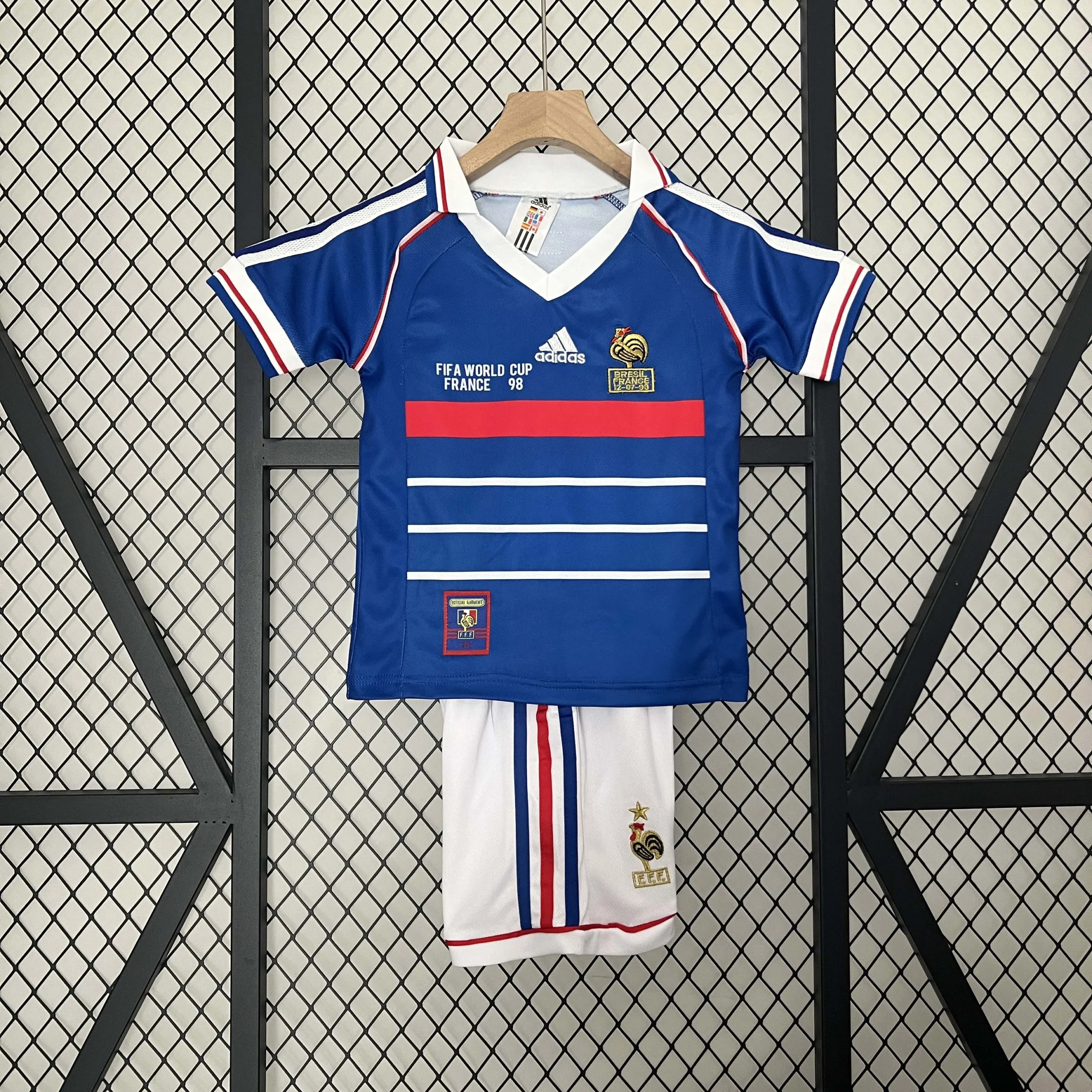 1998 Retro France Home Football Shirt  Kids Size
