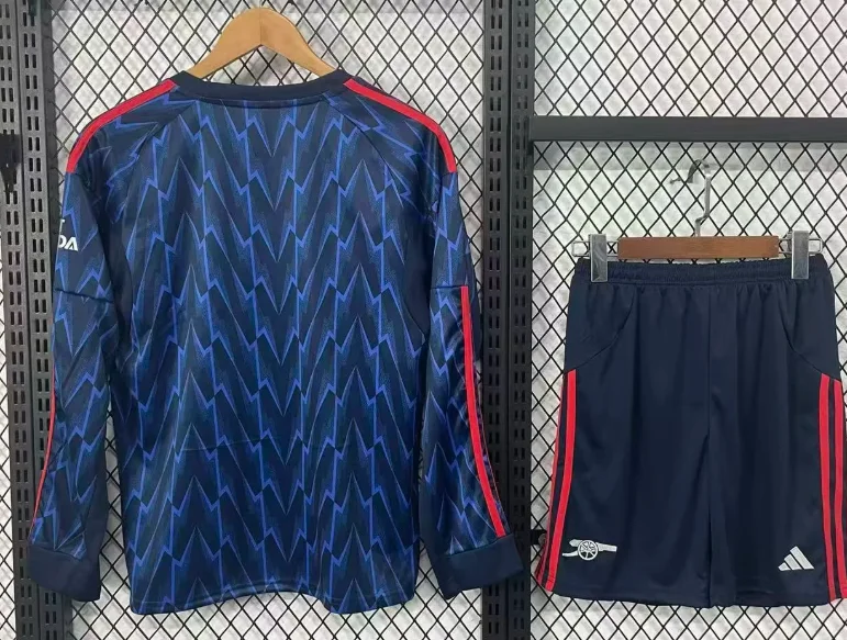 2025/2026 Long Sleeves Arsenal Away Football Shirt Kids Size - 图片 2