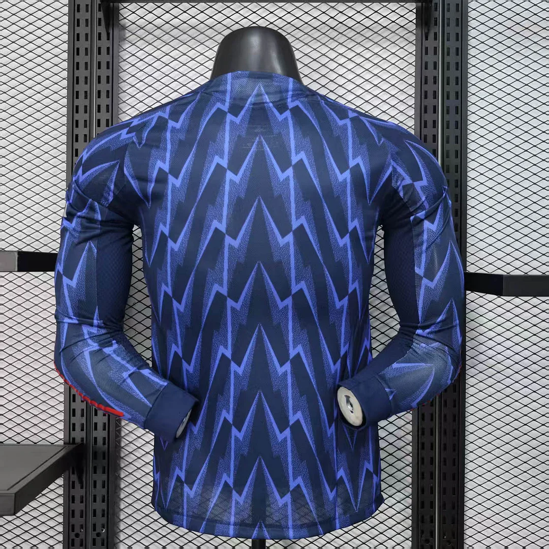 2025-2026 Long Sleeve Players Version Arsenal FC Away Football Shirt - 图片 2