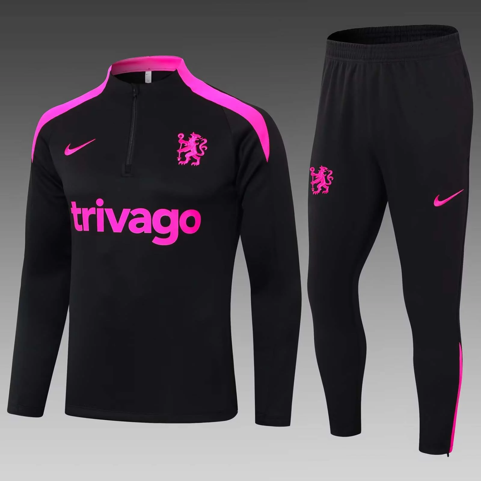 2024/2025 Chelsea Half-Pull Training Suit Black Football Shirt Set
