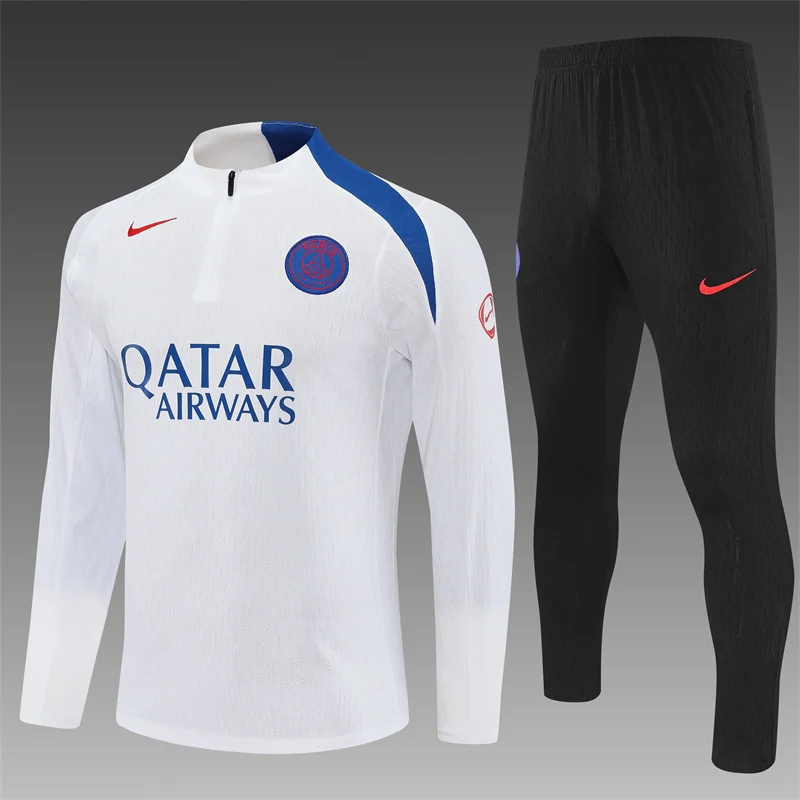 2025/2026 Paris Saint-Germain White Half-Pull Training Suit
