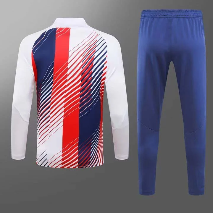 2023/2024 Barcelona Special Edition Half-Pull Training Suit White Jersey Set - 图片 2