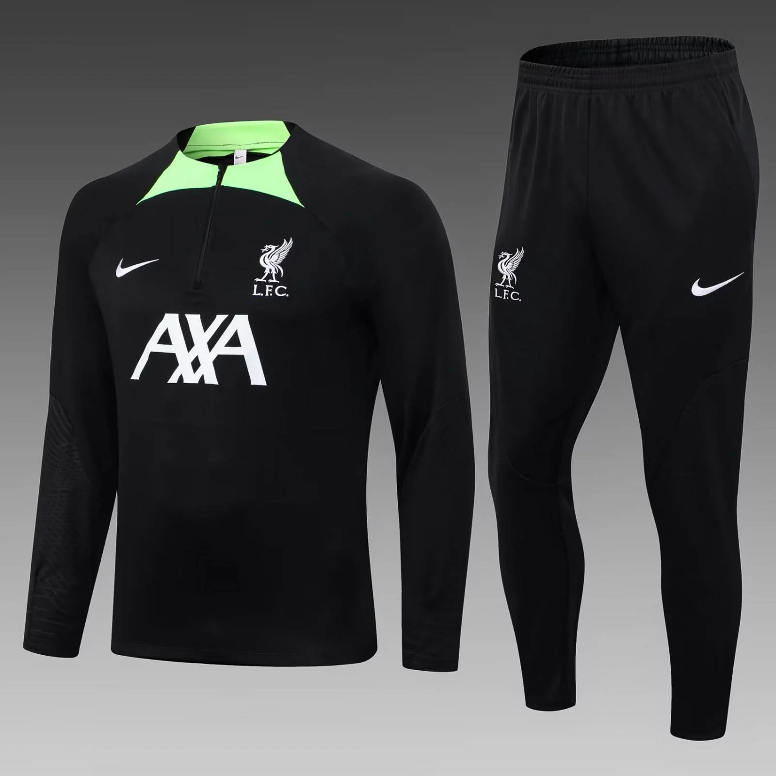 2023/2024 Liverpool Half-Pull Training Suit Black Jersey Set