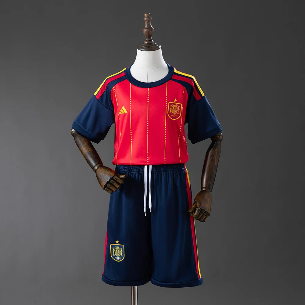 2026 Spain Home Football Shirt Kids Size - 图片 3