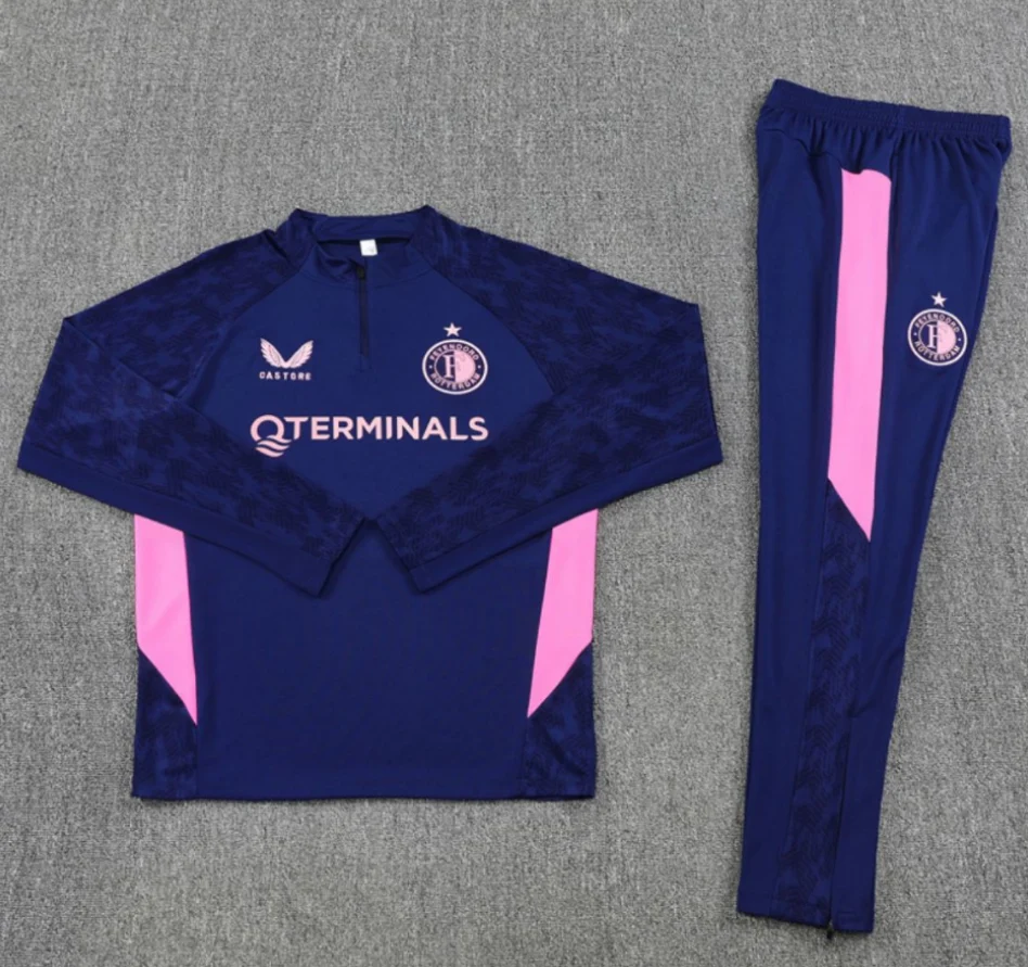 2025/2026 season Feyenoord Rotterdam half-pull training suit football jersey suit