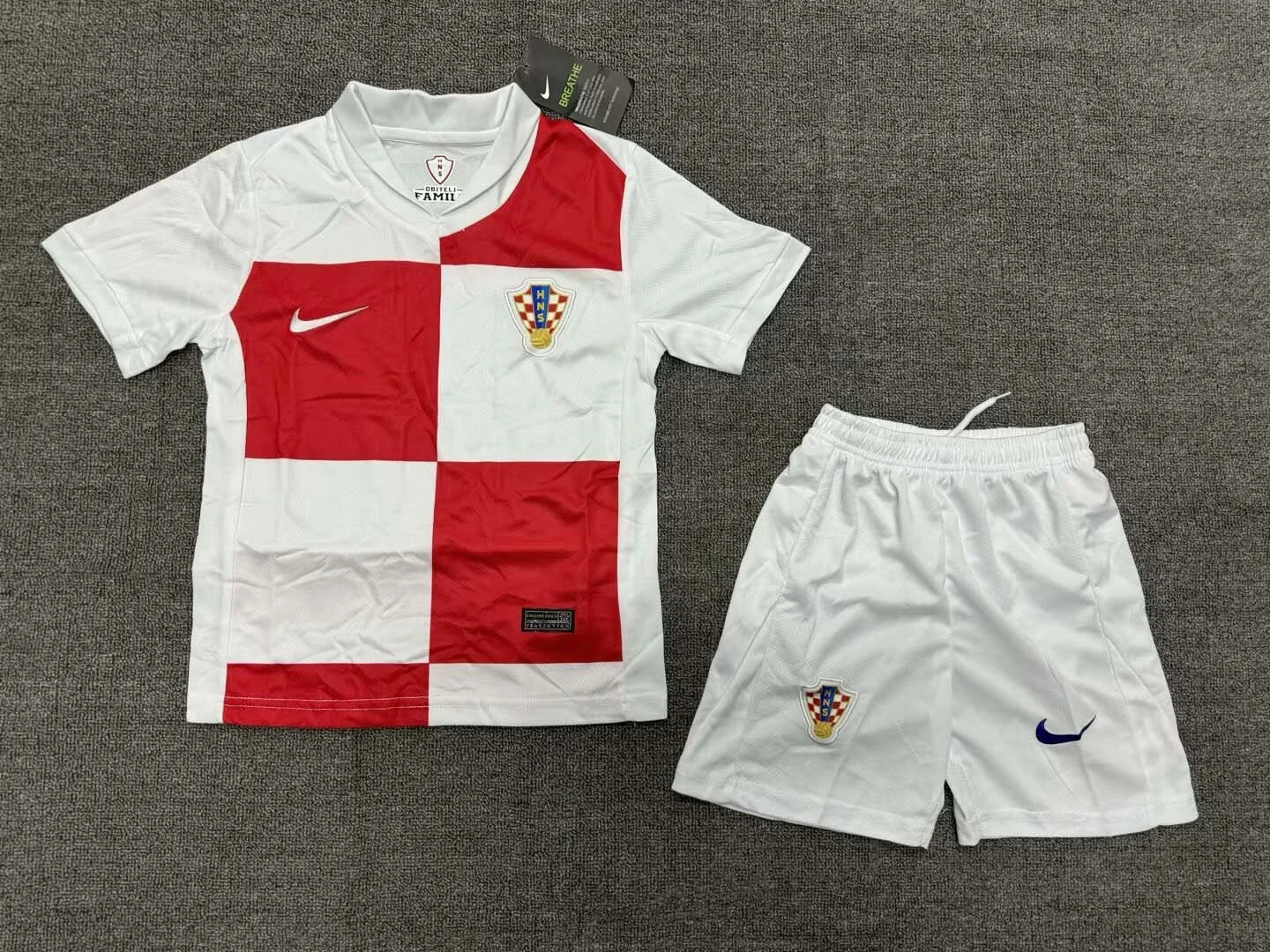 2024 Croatia National Team Home Football Shirt Kids Size