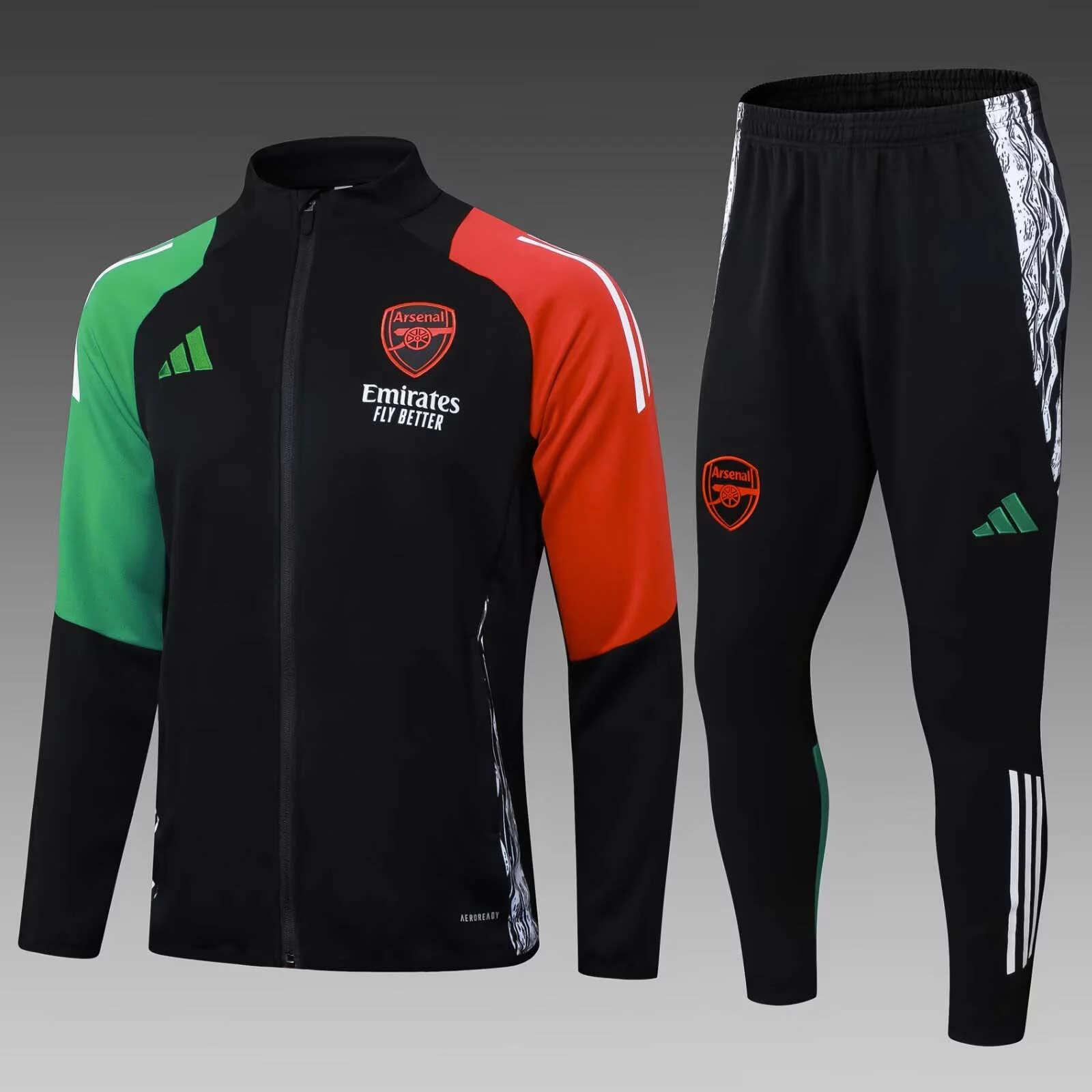 2025/2026 Arsenal Long Zipped Jacket Black Football Shirt  Set