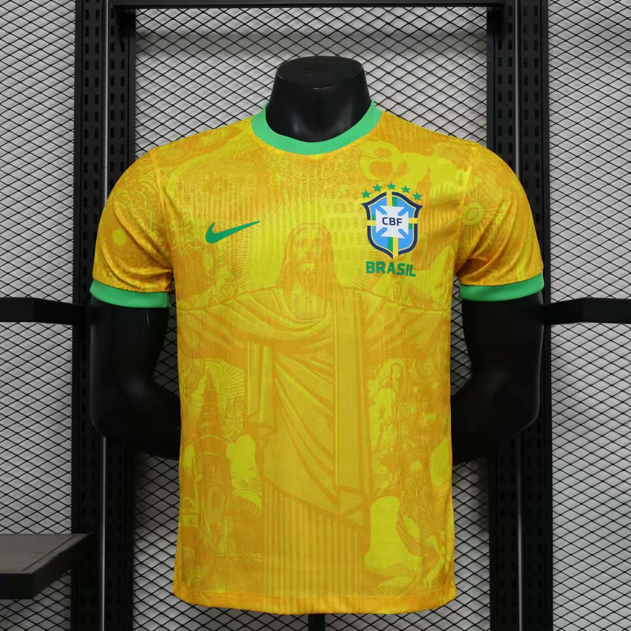 2024 Player Version Brazil Special Edition Jesus Yellow Football Shirt