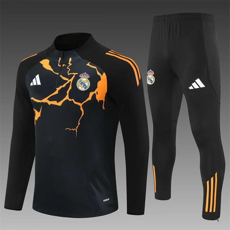 2025/2026 Real Madrid Half-Pull Training Suit Camouflage Football Shirt Set