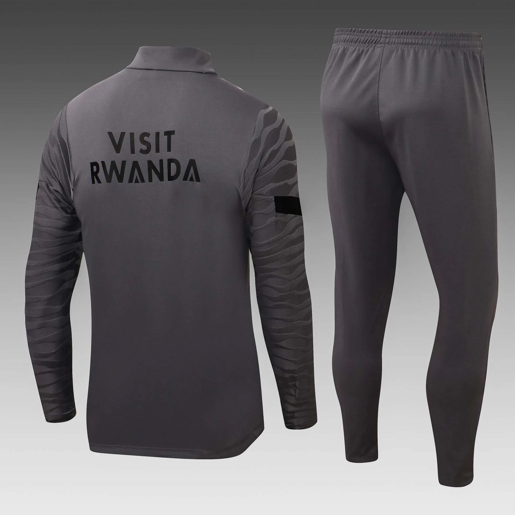 2021/2022 Psg Paris Saint-Germain Half-Pull Training Suit Gray Set - 图片 2