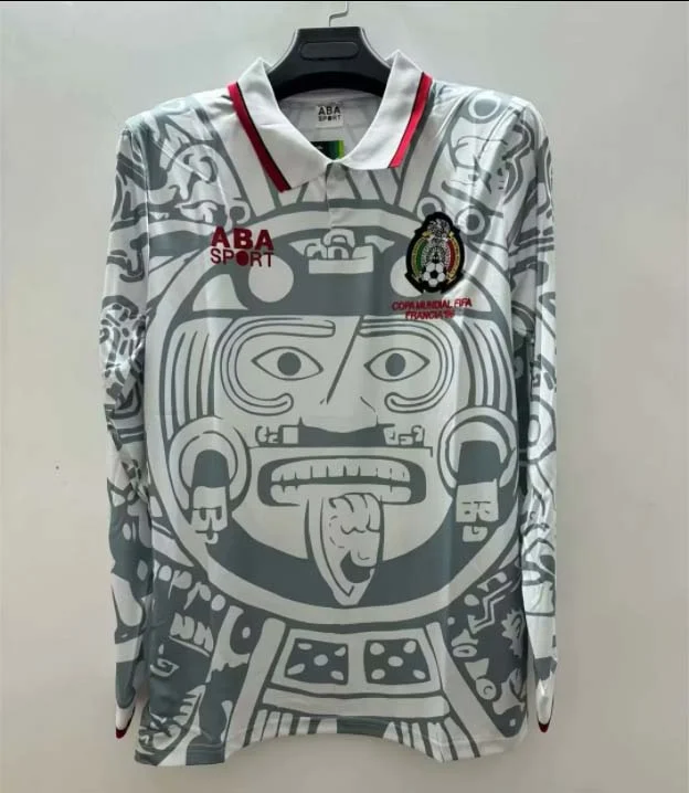 1998 Retro Long Sleeve Mexico Away Football Shirt