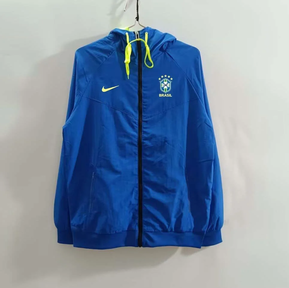 2025 Brazil Windbreaker blue Football Shirt