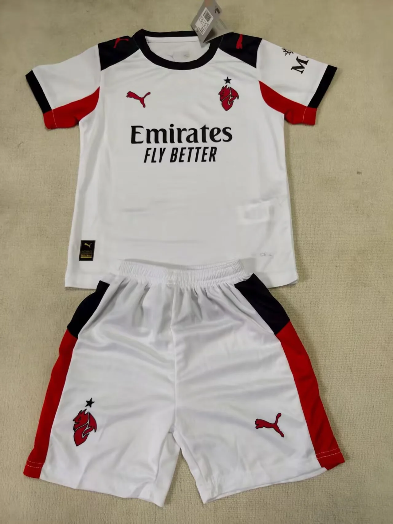 2025/2026 AC Milan Away Football Shirt Kids Size