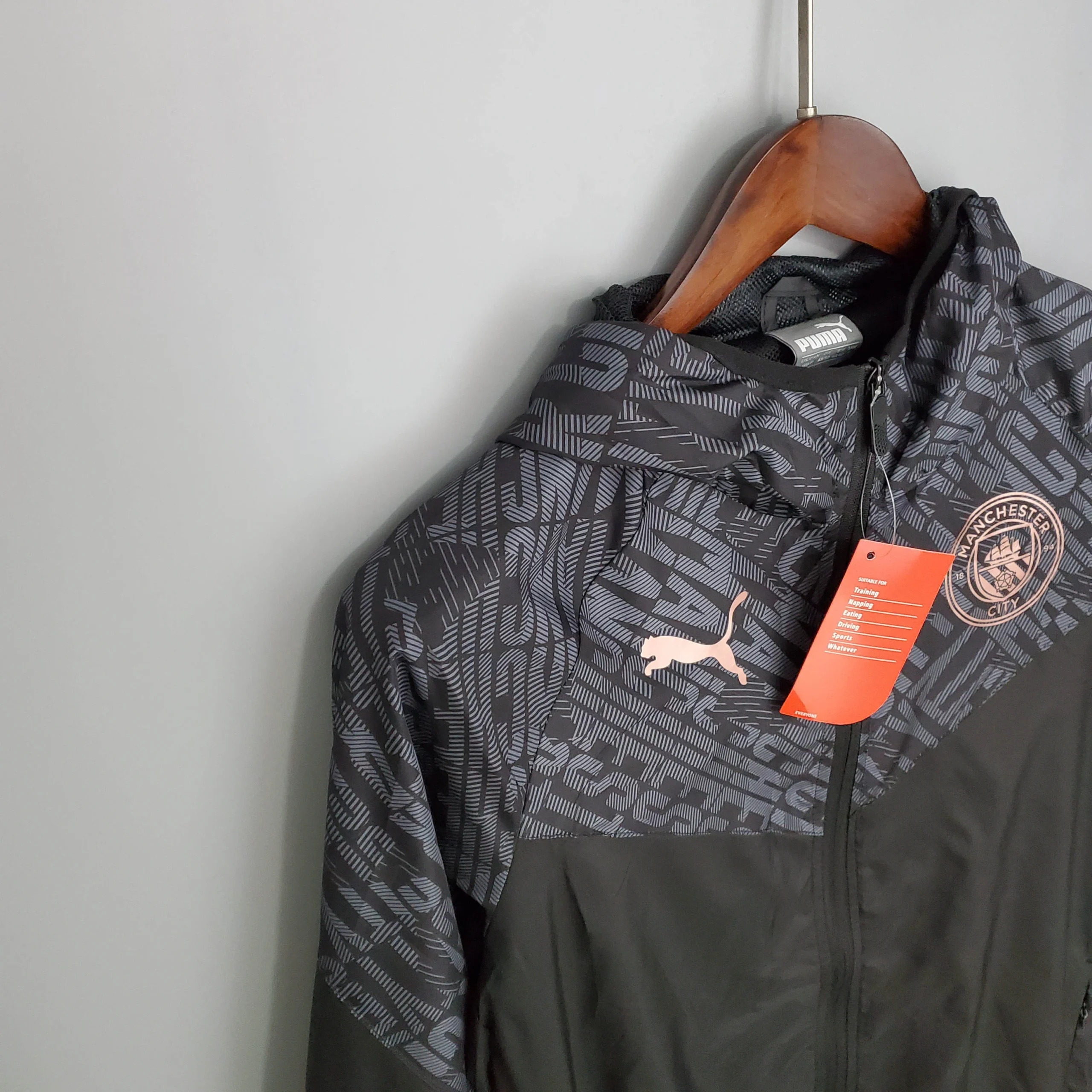 2021/2022 Manchester City Jersey Windbreaker Black - 图片 6