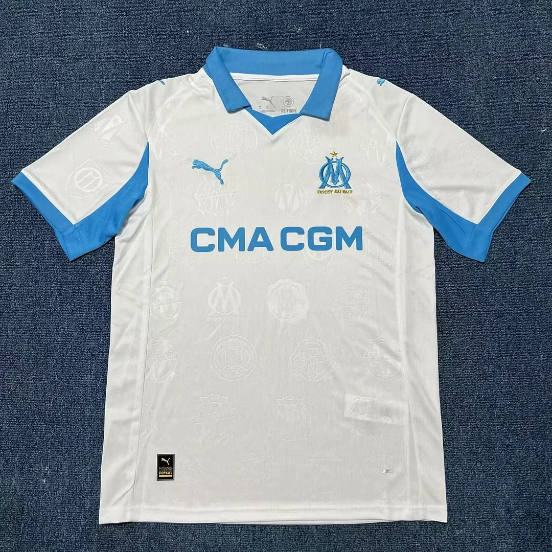 2025/2026 Olympique Marseille Home Football Jersey