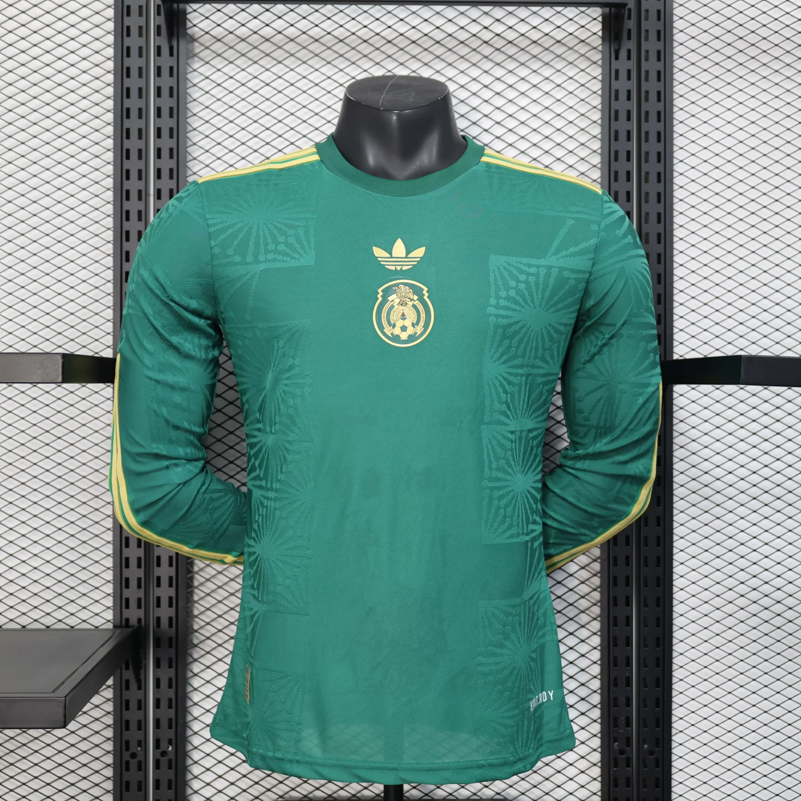 2025 Long Sleeve Player Version Mexico National Gold cup Version Green Football Shirt