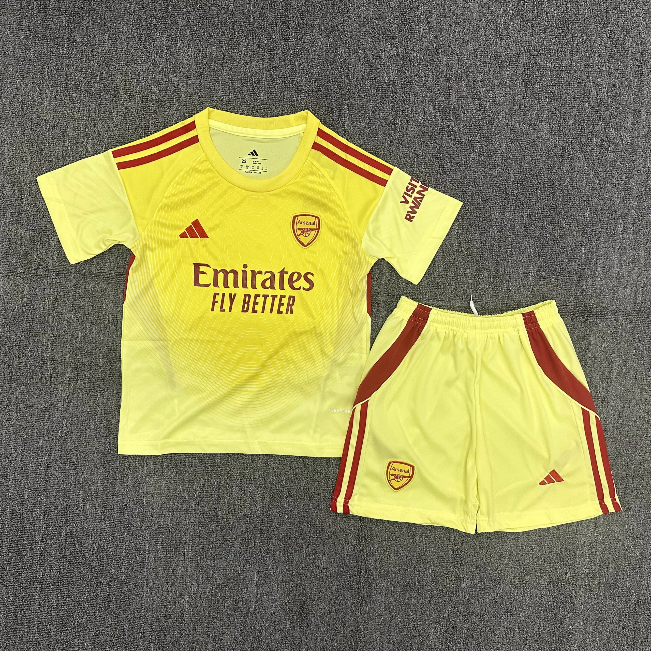 2025/2026 Arsenal Goalkeeper Yellow Football Shirt  Kids Size