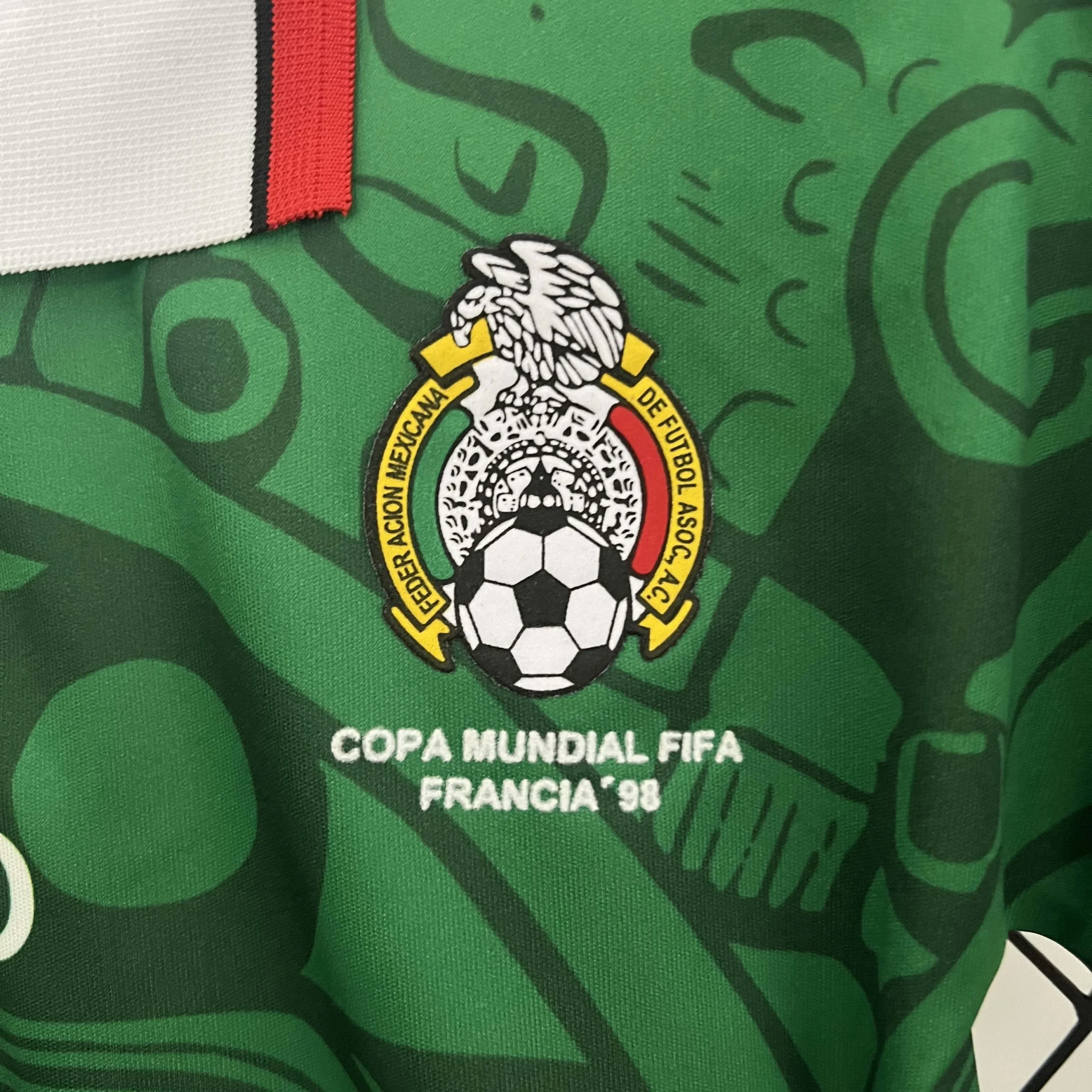 1998 Retro Mexico National Home Football Shirt Kids Size - 图片 6