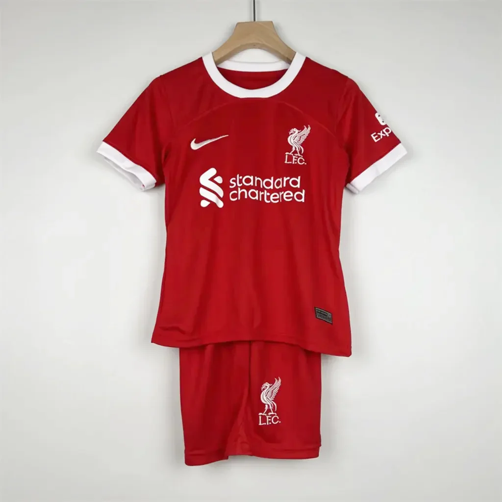 2023/2024 Liverpool Home Soccer Jersey Kids Size