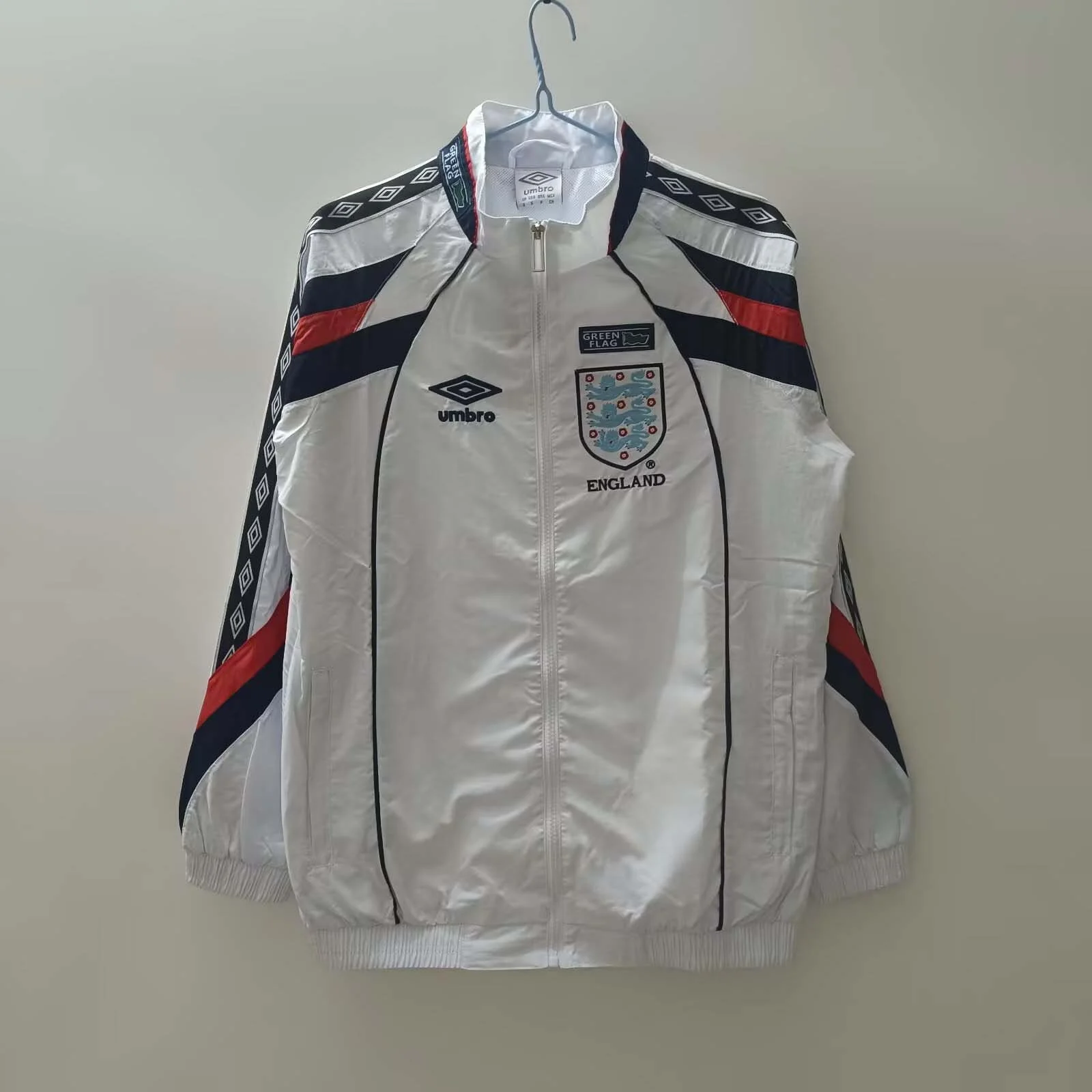 2024 England Windbreaker White Soccer Jersey