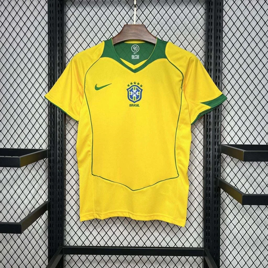 2004 Retro Brazil Home Football Shirt