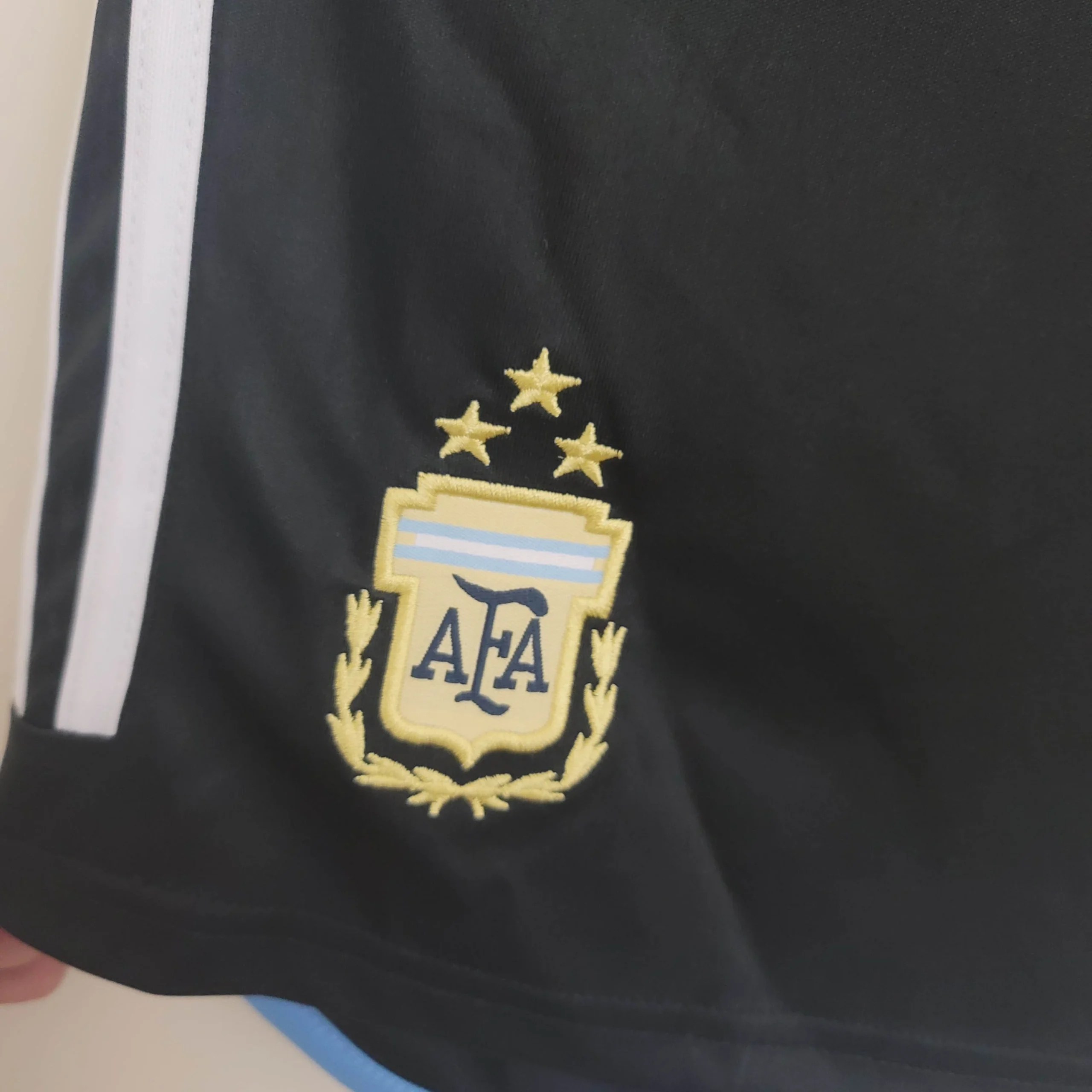 2022 FIFA World Cup Argentina National Team Jersey Home Shorts Black - 图片 3