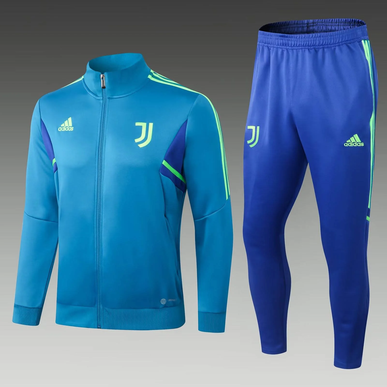 2022/2023 Juventus Long Zipped Jacket Blue Football Shirt Set