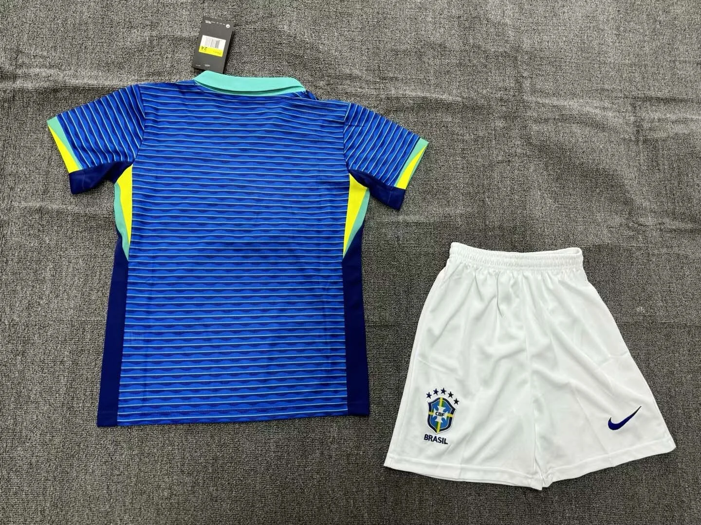 2024 Brazil Away Football Shirt Kids Size - 图片 2