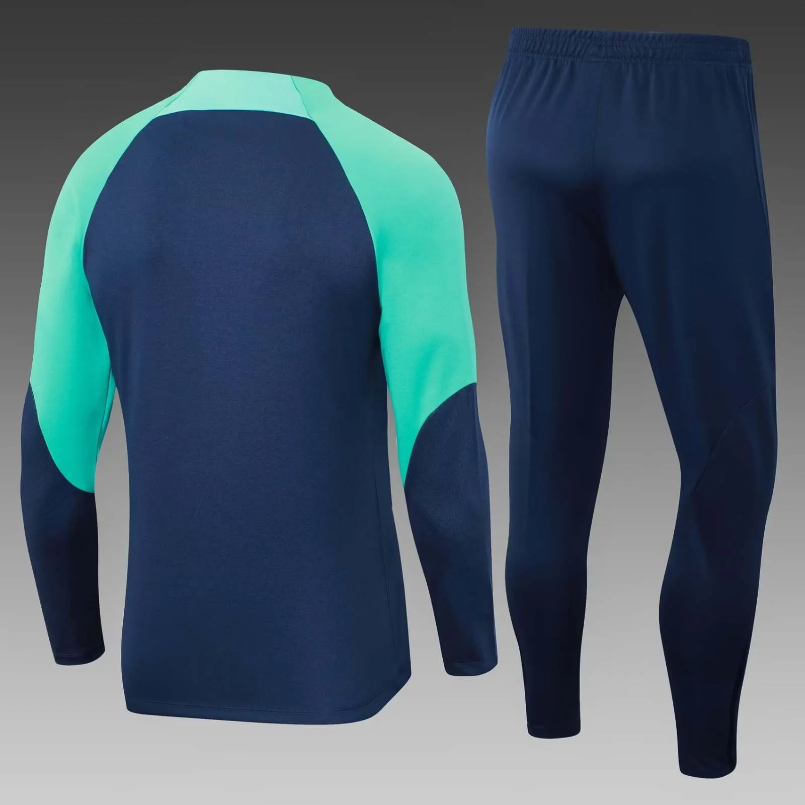 2023/2024 Barcelona Half-Pull Training Suit Royal blue Jersey Set - 图片 2