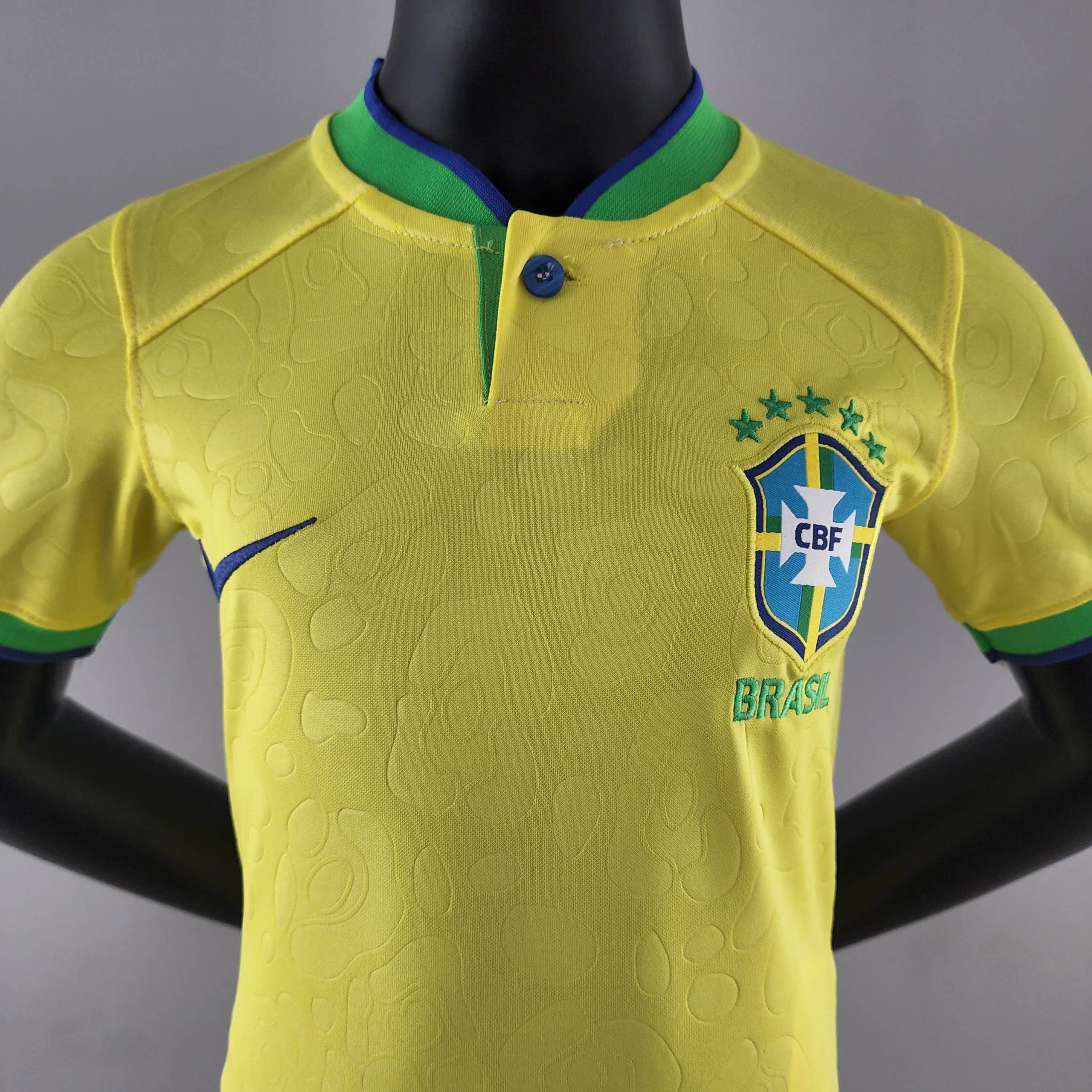 2022 World Cup Brazil Home Soccer Jersey Kids Size - 图片 3