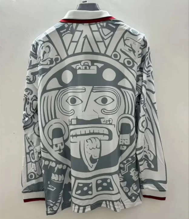 1998 Retro Long Sleeve Mexico Away Football Shirt - 图片 2
