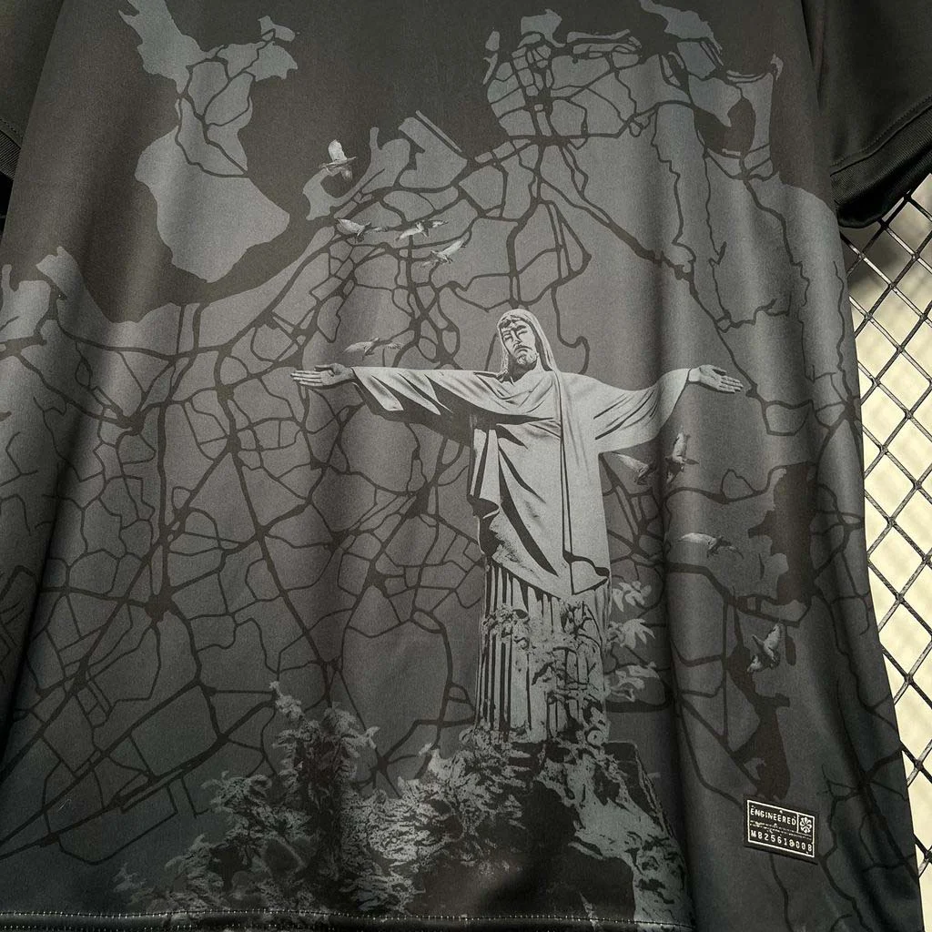 2024 Brazil Special Edition Jesus Black Football Shirt - 图片 5