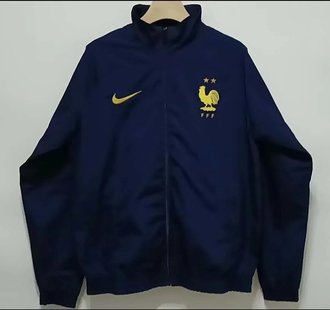 2024 France Windbreaker Navy Soccer Jersey